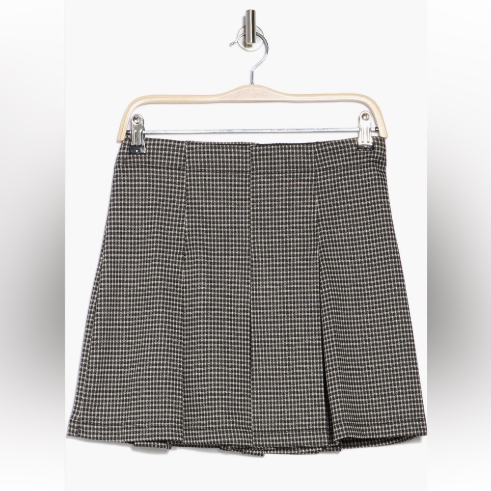 MAX STUDIO Black & White Checkered Print Pull on Miniskirt Women's XL NWT